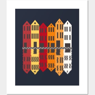 Wooden houses in Bergen Norway tshirt Posters and Art